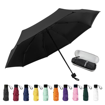 GAOYAING Compact Travel Umbrella with Case Sun&Rain Lightweight Small and Compact Suit for Pocket 34 Inches