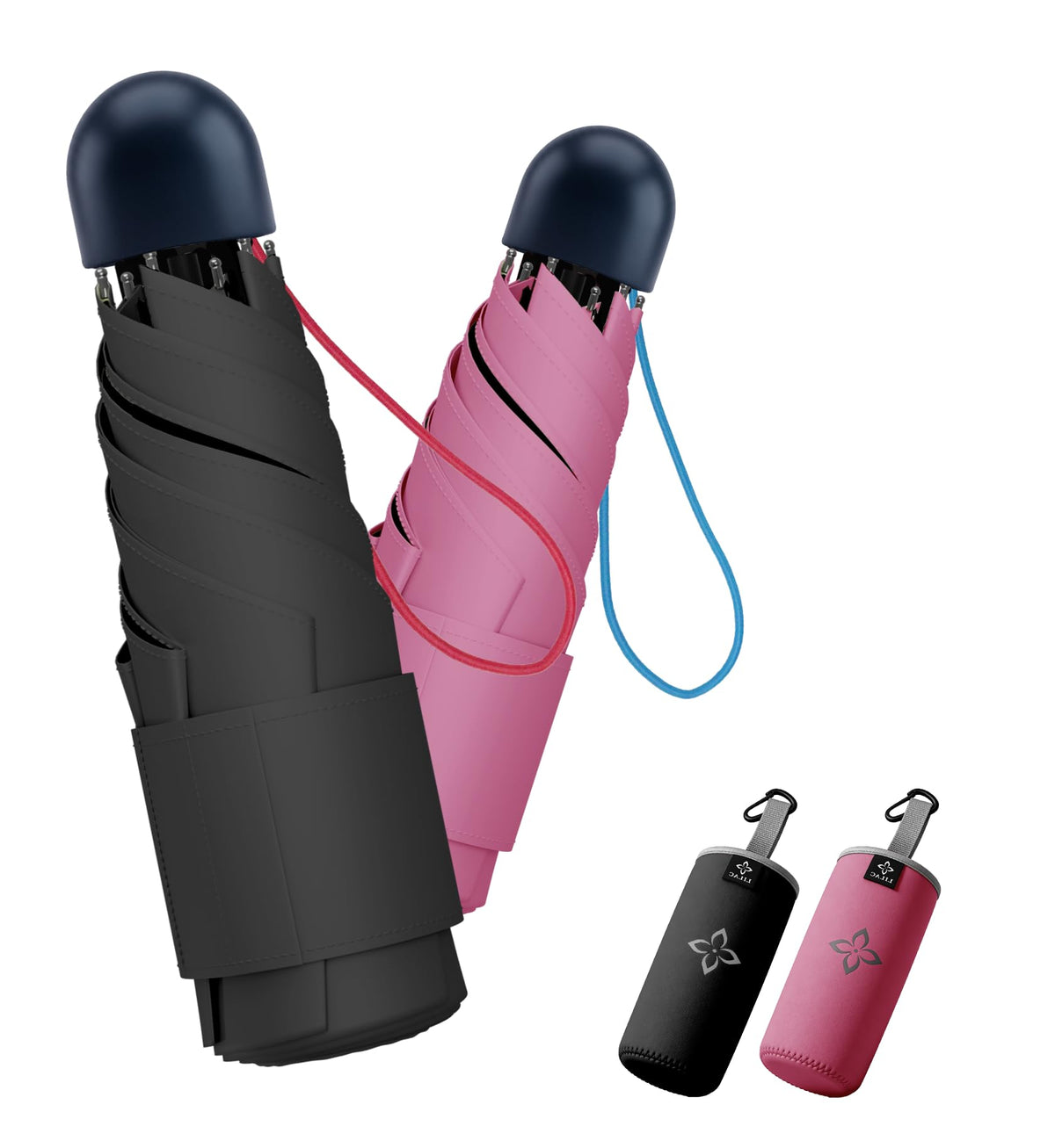 Mini Umbrella for Travel UPF 100+ UV Sun Compact for Purse Backpack
