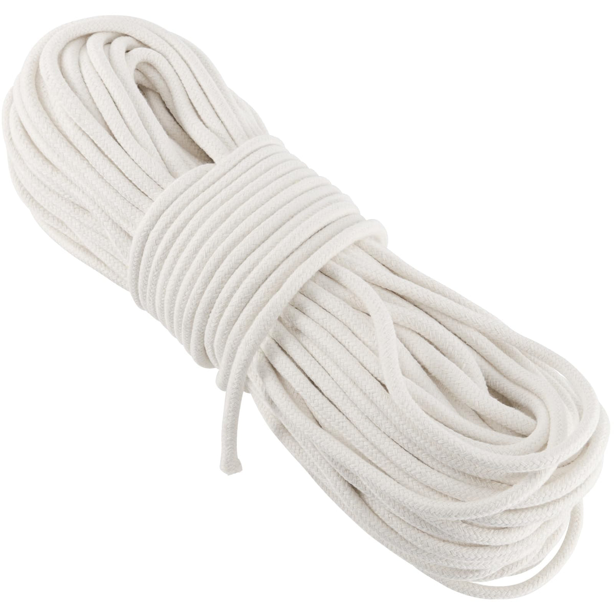 FUNSUEI 2PCS 5/32 Inch 328 Feet White Cotton Clothesline Rope, Cotton Clothesline Cord, Natural Rope for Clothes Hanging, Plant Hanger, Knitting Crafts