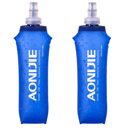 TRIWONDER TPU Soft Folding Water Bottles BPA-Free Collapsible Flask for Hydration Pack - Ideal for Running Hiking Cycling Climbing (250ml/8.45oz - Pack of 2)