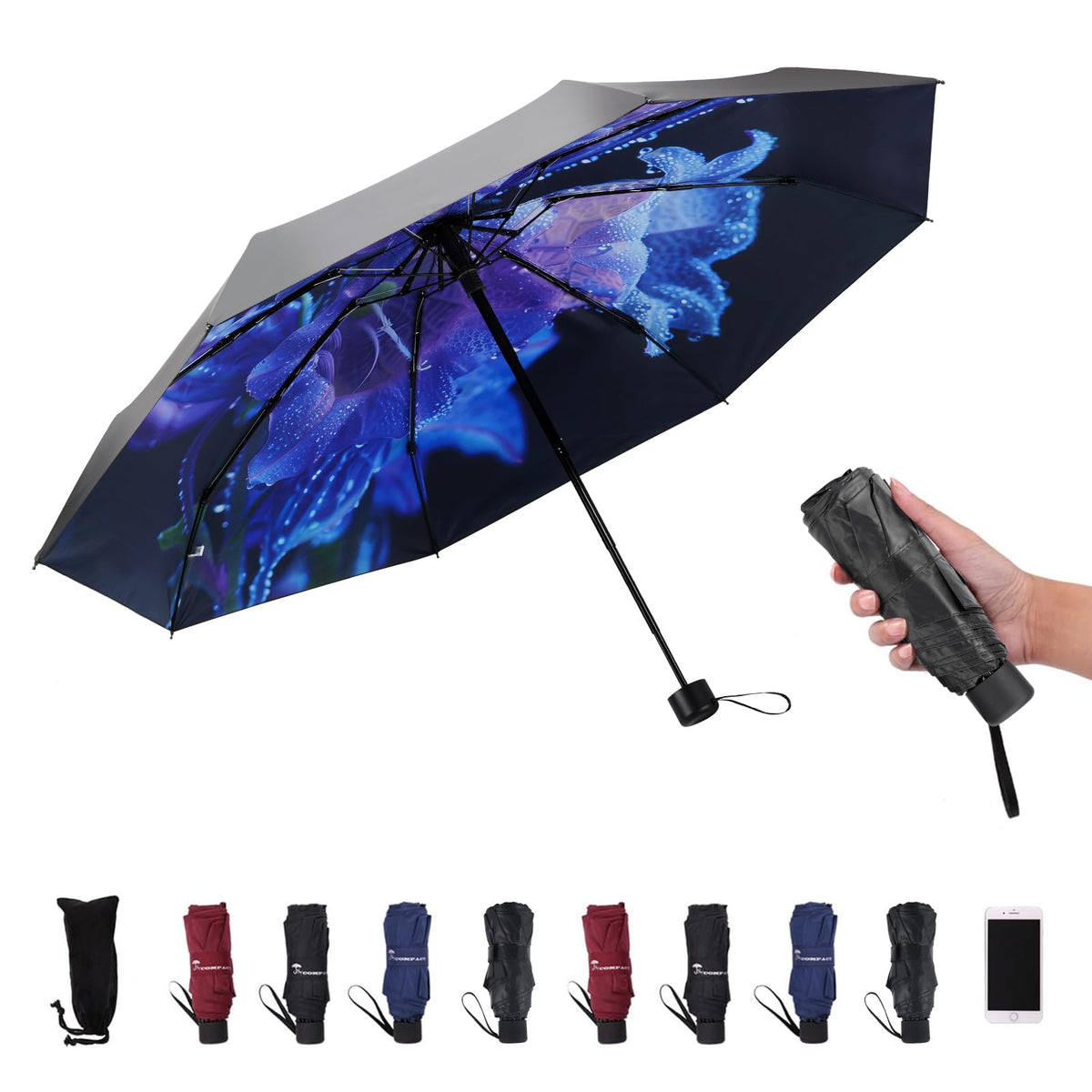 SY COMPACT Travel Umbrella - Lightweight Portable Mini Compact umbrellas-Factory outlet shop