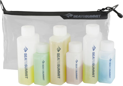 Sea to Summit Travel System: Clothesline and Clear Zip Pouch with Travel Bottles, TSA Approved