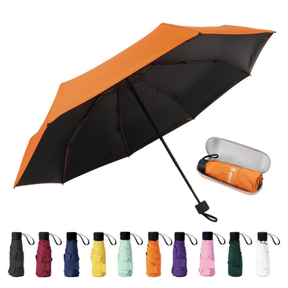GAOYAING Compact Travel Umbrella with Case Sun&Rain Lightweight Small and Compact Suit for Pocket 34 Inches