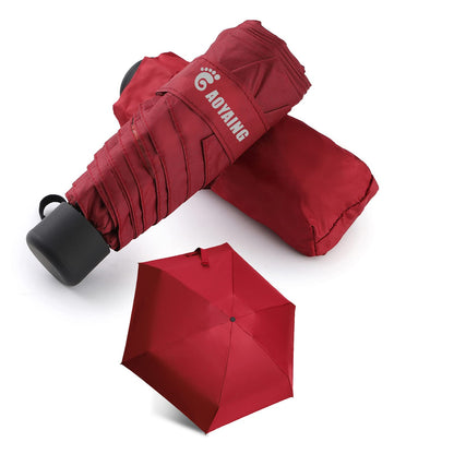 GAOYAING Compact Travel Umbrella with Case Sun&Rain Lightweight Small and Compact Suit for Pocket 34 Inches