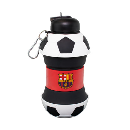 Maccabi Art Clip-On Collapsible 1 Liter, 34 oz. size BPA-Free Silicone Soccer Ball Large Water Bottle for Kids