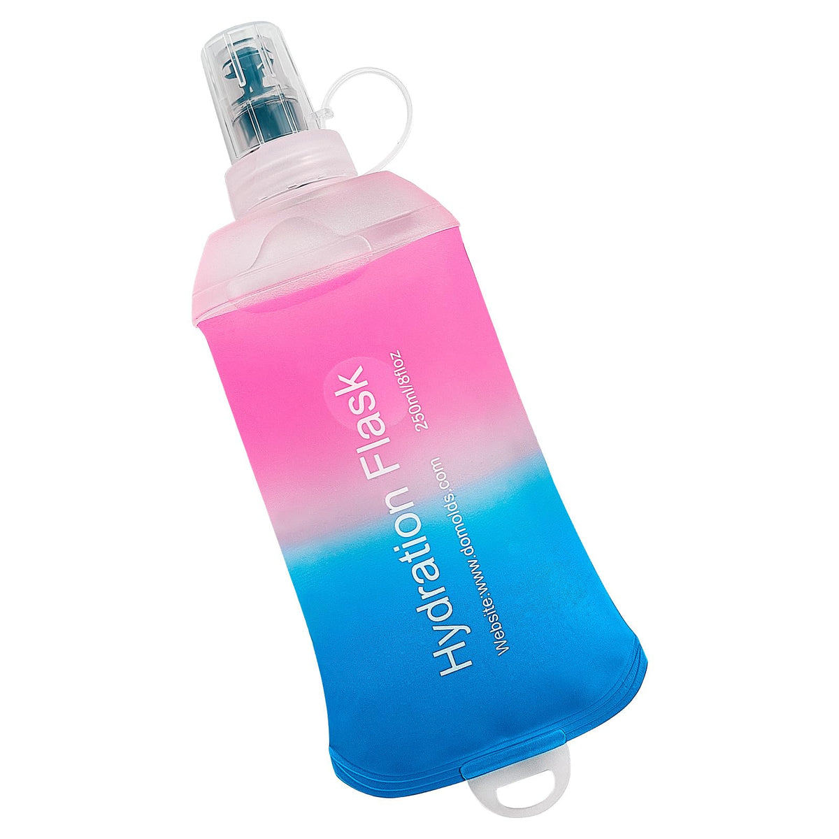 WILDREEDS 500ml Soft Flask, TPU Collapsible Soft Water Bottle for Hydration Pack, Running Vest, Folding Water Bottle for Hiking Cycling Climbing-2Pcs, Blue