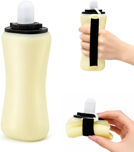 Handheld Running Water Bottle, 11.8OZ Collapsible Water Bottle