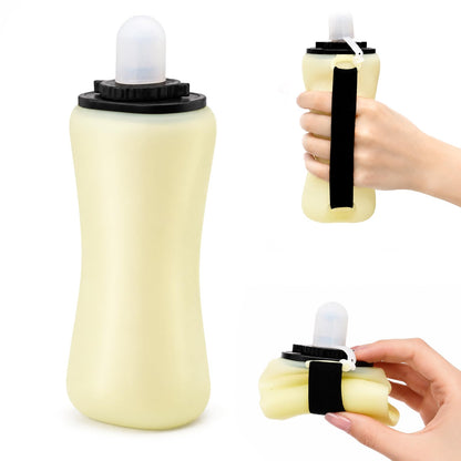 Handheld Running Water Bottle, 11.8OZ Collapsible Water Bottle