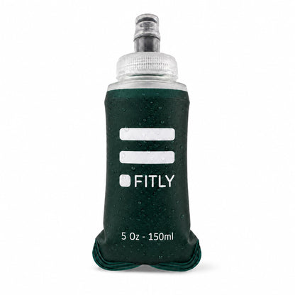 FITLY Soft Flask Running Water Bottle - Collapsible Hydration Flask