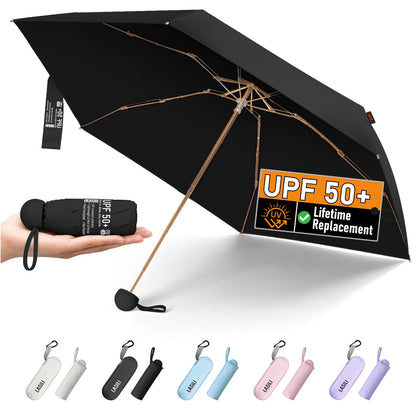 F3 MINI Travel Umbrella with UV Protection, Sun & Rain, 39" Arc