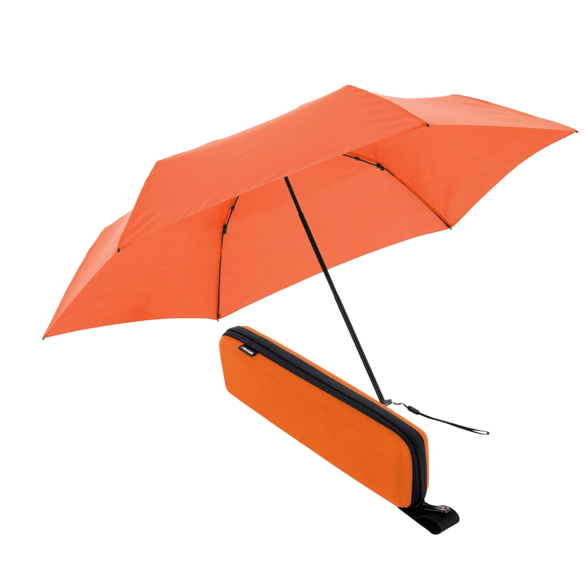 Knirps X4U My Clever Companion– 90cm Diameter Windproof Manual Open/Close Umbrella, Small and Compact Design for Travel and All Weather Protection, with Retractable Feature and Travel Case