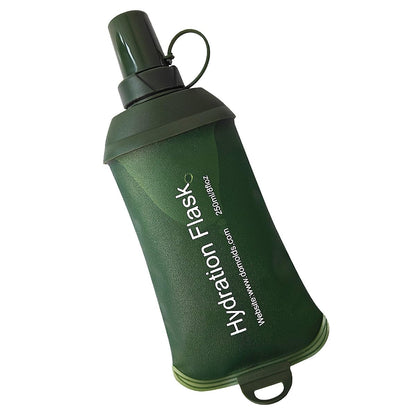 WILDREEDS 500ml Soft Flask, TPU Collapsible Soft Water Bottle for Hydration Pack, Running Vest, Folding Water Bottle for Hiking Cycling Climbing-2Pcs, Blue