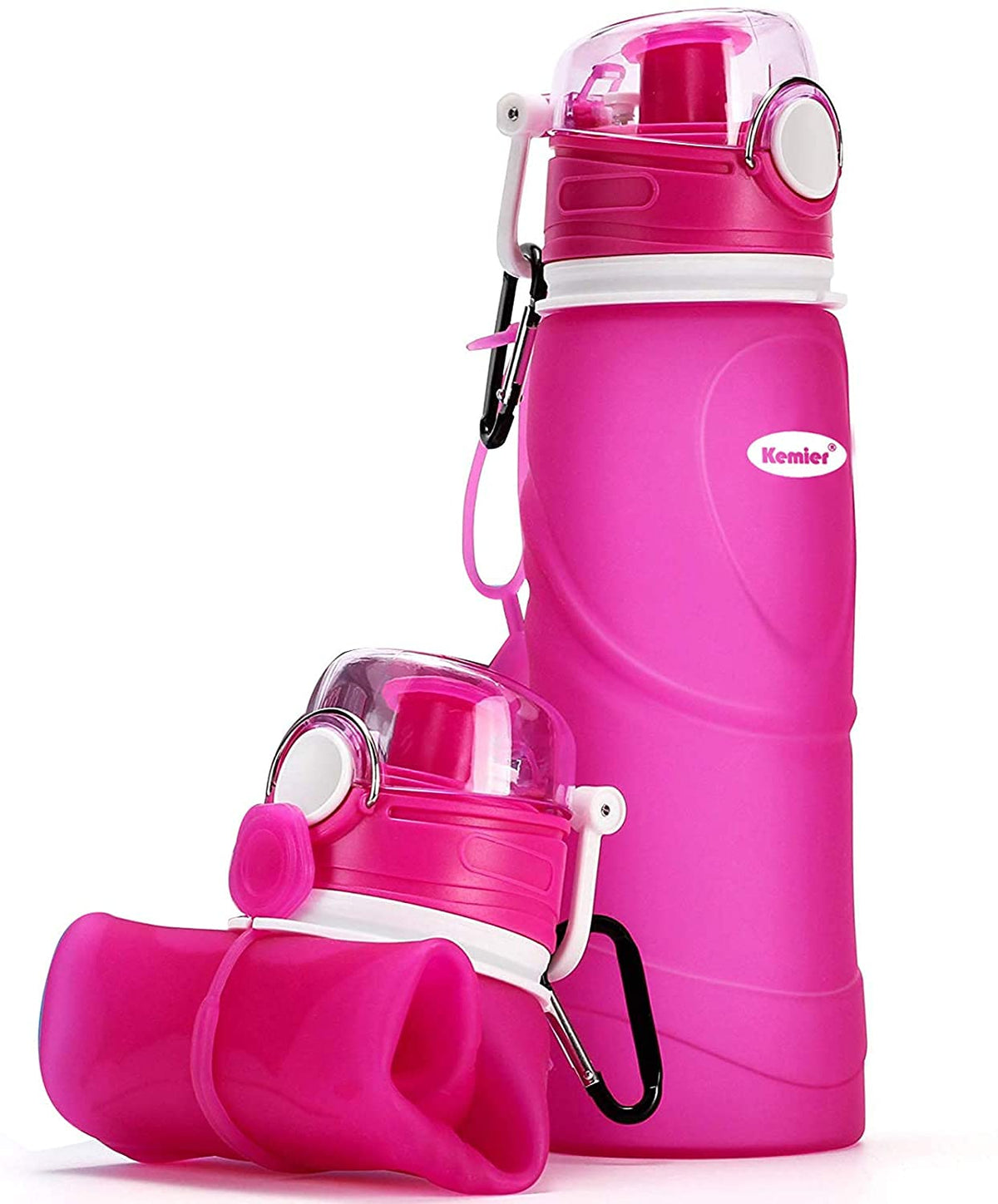 Collapsible Silicone Water Bottles-750ML,Medical Grade,BPA Free Travel Water Bottle Can Roll Up,26oz,Leak Proof Foldable Sports & Outdoor Water Bottles