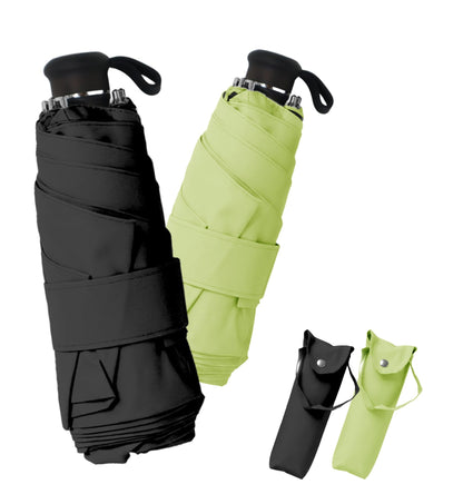 Travel Mini Umbrella, Windproof UPF 100 Sun Rain Compact Umbrella