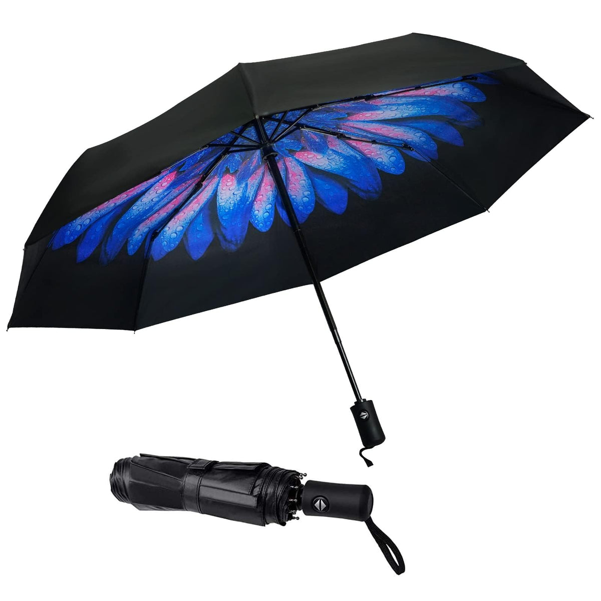 SY COMPACT Travel Umbrella - Windproof Automatic Compact Umbrellas for Rain
