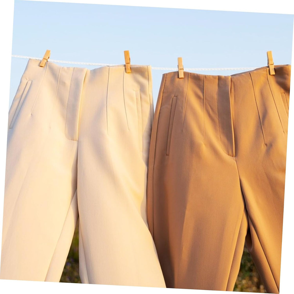 PVC Portable Retractable Clothesline White with Suction Cups, 5m