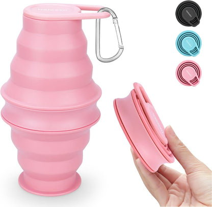 Nefeeko Collapsible Water Bottle, BPA Free Silicone Foldable Water Bottles