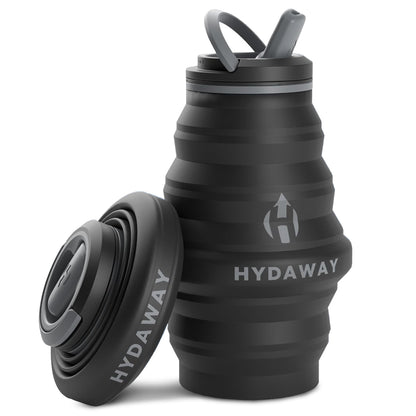 HYDAWAY 17oz Collapsible Water Bottle, Packable Leakproof for Travel