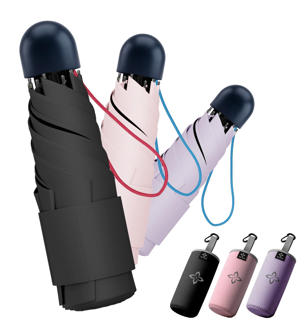 Mini Umbrella for Travel UPF 100+ UV Sun Compact for Purse Backpack