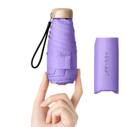 Compact Travel Umbrella, Mini Umbrella - UPF 50+ UV Protection & Waterproof, Windproof 6 Ribs Fiberglass, Pocket-Sized 6.3in Folded, Lightweight 7.05oz for Backpack Travel, Travel Essentials with Black Cooling Tech, for Women and Men, Perfect for Airplane