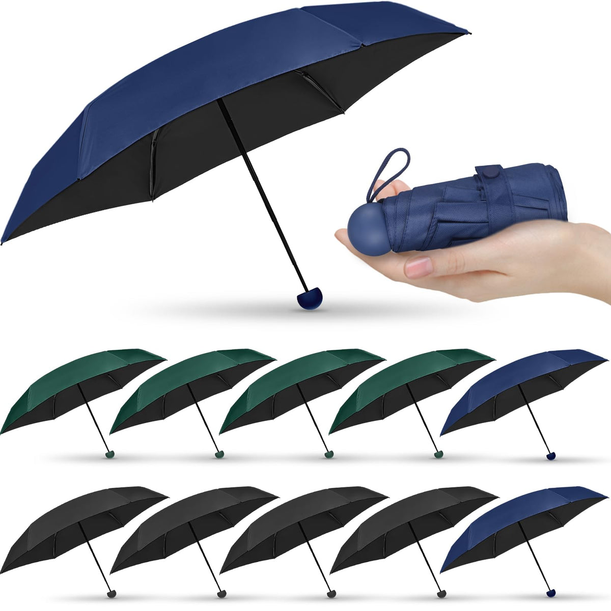 Sweetude 12 Pcs Mini Umbrellas Bulk for Purse, Travel