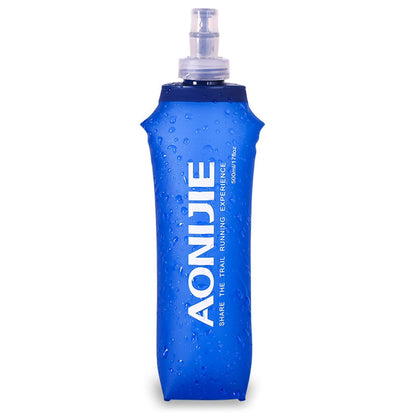 TRIWONDER TPU Soft Folding Water Bottles BPA-Free Collapsible Flask for Hydration Pack - Ideal for Running Hiking Cycling Climbing (250ml/8.45oz - Pack of 2)