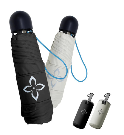 Mini Travel Umbrella for Rain - 43" Large Coverage Small Compact Umbrella, Reinforced Strong Frame, Lightweight Portable Parasol with UPF 100+ UV Protection, Gifts for Adults, Seniors & Students