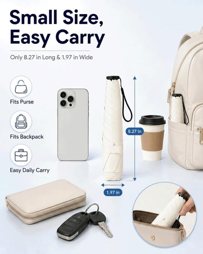 Beach Backpack Pencil Umbrella Japanese Sun from UV Protection Mini Travel Pocket Ultra Light Rain Sports Compact Small for Purse Size Tiny Windproof Walking Portable Lightweight Packable Large