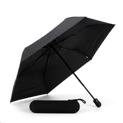 GAOYAING Compact Auto Travel Umbrella - 10.3" Folded, UPF 50+ UV Protection, Lightweight 9.3oz with Case