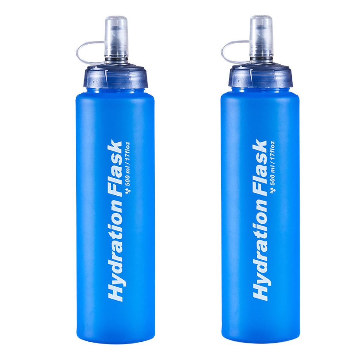 Azarxis TPU Soft Flask Collapsible Water Bottles BPA-Free 250ml 350ml 500ml for Hydration Vest Pack Running Hiking Cycling Climbing