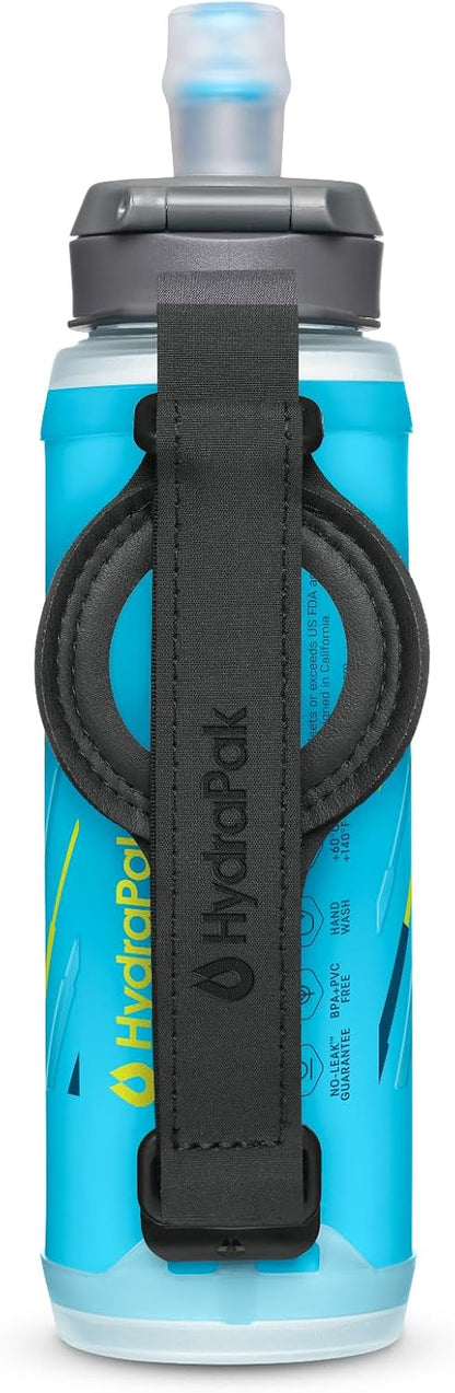 HydraPak SkyFlask Speed - Collapsible Handheld Running Water Bottle (350ml, 500ml, 500ml Insulated) - Adjustable Strap, Lightweight, Spill-Proof Cap