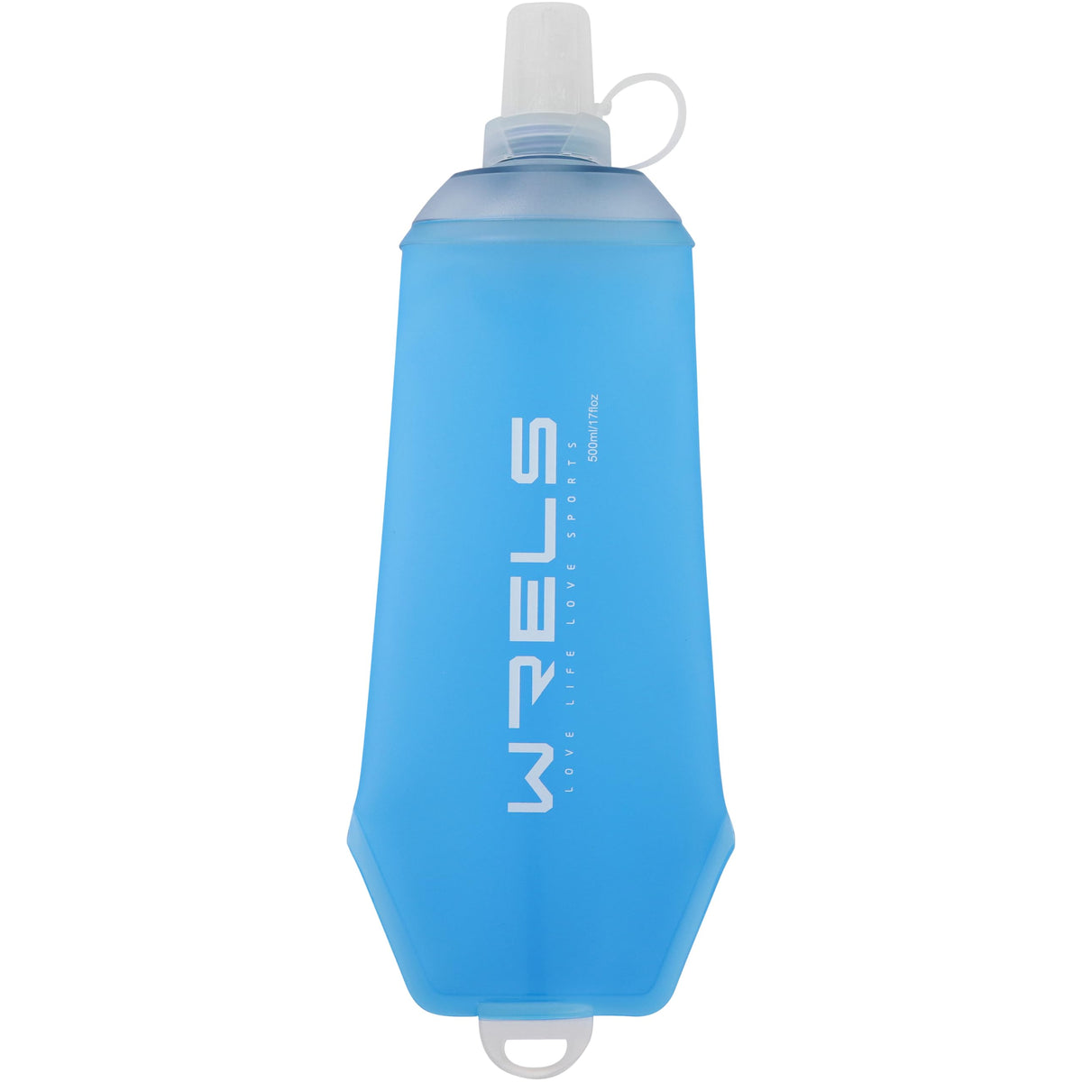 WRELS 200ml/350ml/500ml Collapsible Soft Flask,BPA Free Folding Soft Water Bottle with Hanging Ring,Lightweight TPU Hydration Flask for Running Marathon Cycling Hiking(350ml-2 Packs)