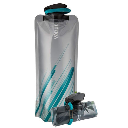 Vapur Collapsible Water Bottle with Carabiner, 34oz (1L), Night Blue