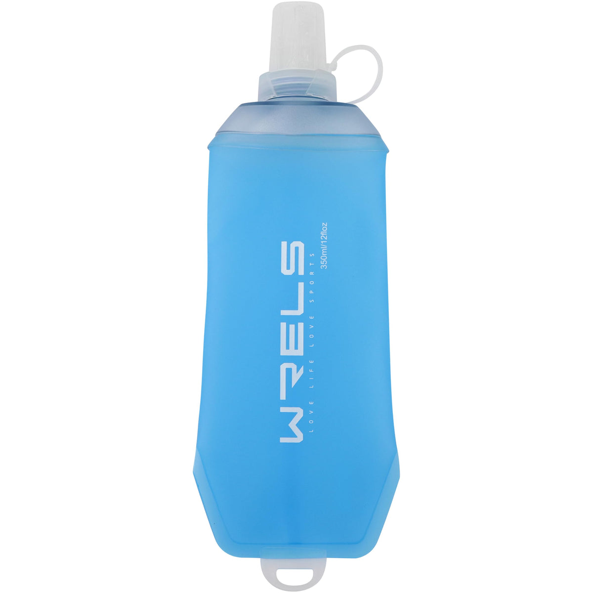 WRELS 200ml/350ml/500ml Collapsible Soft Flask,BPA Free Folding Soft Water Bottle with Hanging Ring,Lightweight TPU Hydration Flask for Running Marathon Cycling Hiking(350ml-2 Packs)