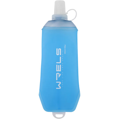 WRELS 200ml/350ml/500ml Collapsible Soft Flask,BPA Free Folding Soft Water Bottle with Hanging Ring,Lightweight TPU Hydration Flask for Running Marathon Cycling Hiking(350ml-2 Packs)