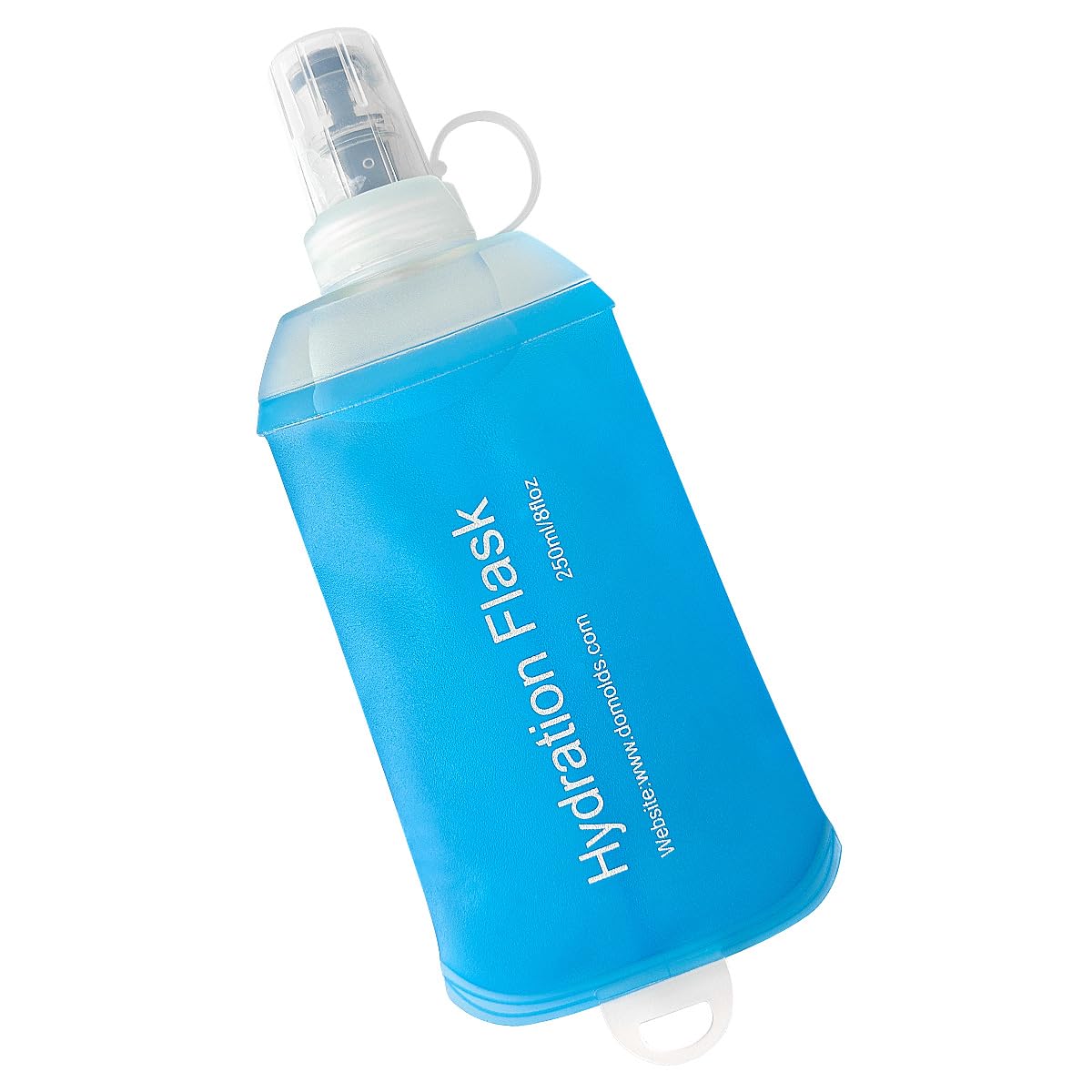 WILDREEDS 500ml Soft Flask, TPU Collapsible Soft Water Bottle for Hydration Pack, Running Vest, Folding Water Bottle for Hiking Cycling Climbing-2Pcs, Blue