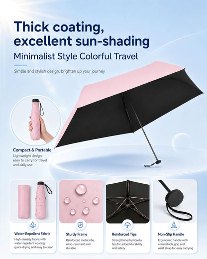 Beach Backpack Pencil Umbrella Japanese Sun from UV Protection Mini Travel Pocket Ultra Light Rain Sports Compact Small for Purse Size Tiny Windproof Walking Portable Lightweight Packable Large