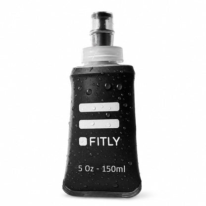 FITLY Soft Flask Running Water Bottle - Collapsible Hydration Flask