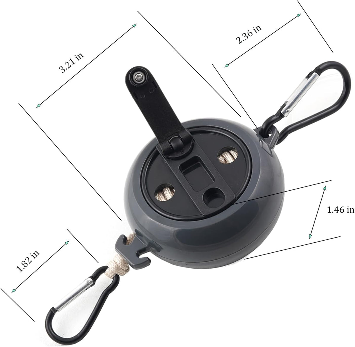 32 FT Portable Travel Clothesline, Retractable Camping Clothesline for RV, Cruise Ships, Hotels, Beach, Indoor & Outdoor Clothes Drying, Comes with 10 Windproof Clips, 10 Clothespins & 1 Storage Bag
