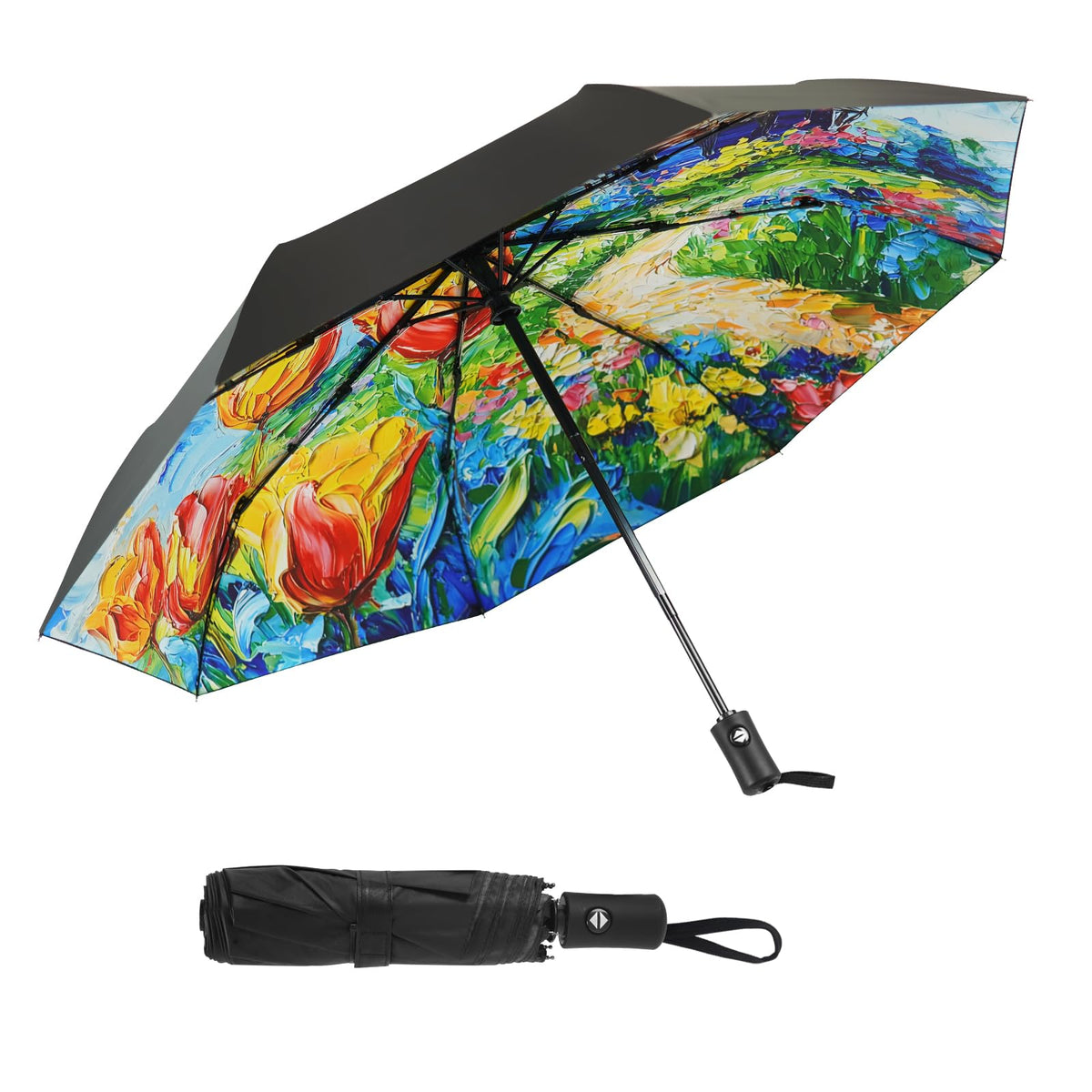 SY COMPACT Travel Umbrella - Windproof Automatic Compact Umbrellas for Rain