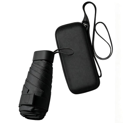 ESUFEIR Mini Sun Umbrella for Purse With Case