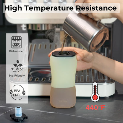 Handheld Running Water Bottle, Collapsible Silicone Foldable 350mL
