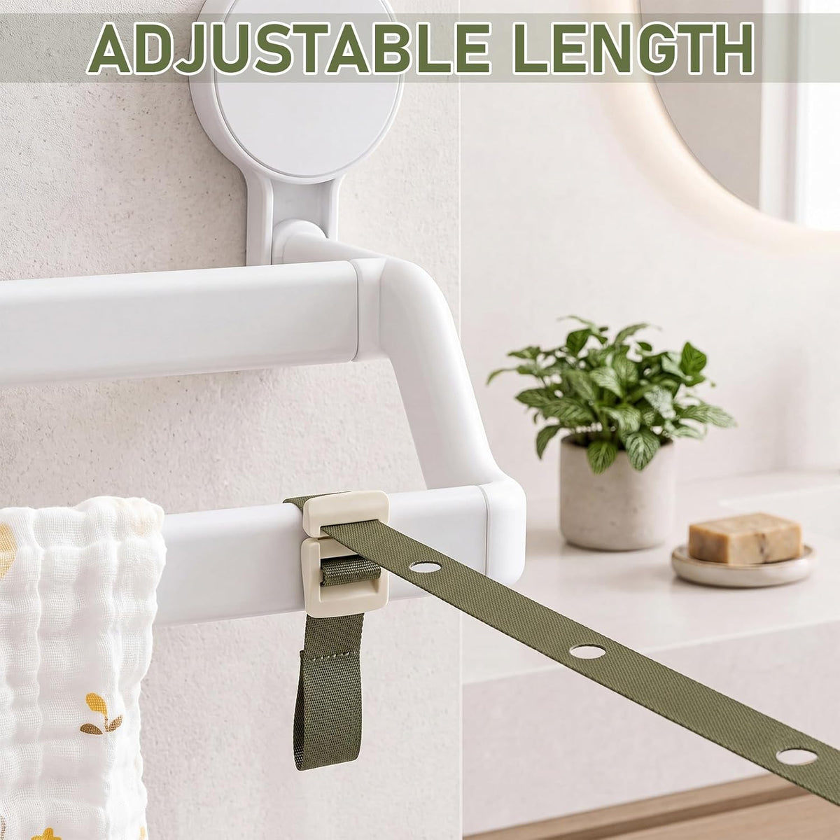 3 Pack Portable Clothesline with Hang Hole, 30 Clips Camping Clothing Line