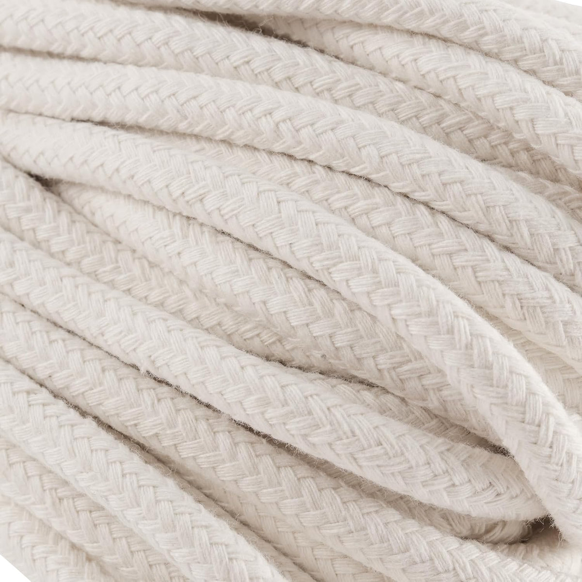 FUNSUEI 2PCS 5/32 Inch 328 Feet White Cotton Clothesline Rope, Cotton Clothesline Cord, Natural Rope for Clothes Hanging, Plant Hanger, Knitting Crafts