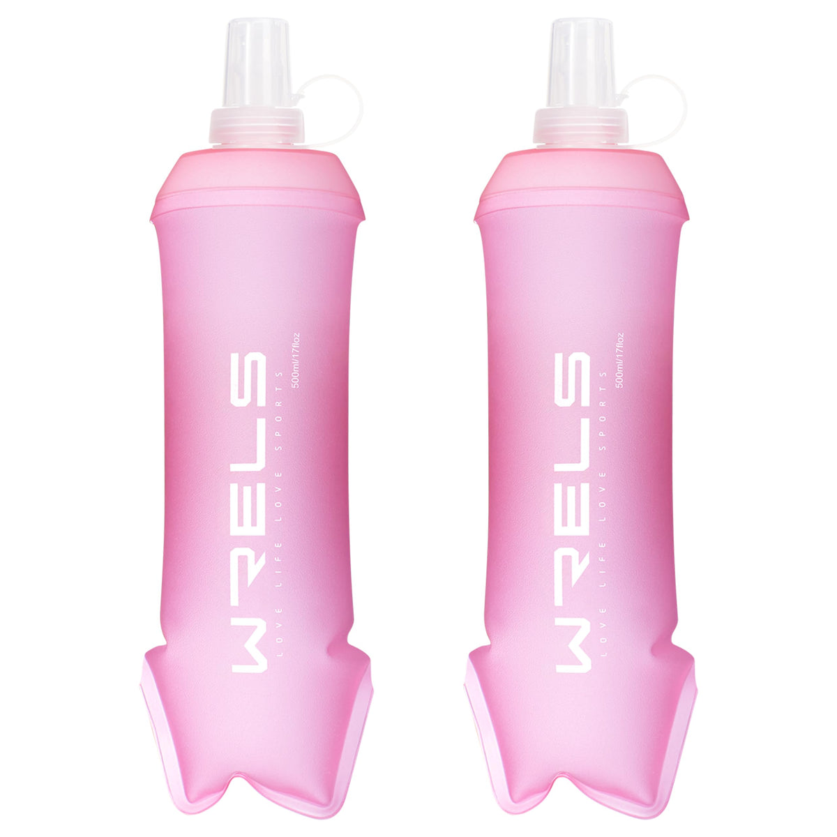 WRELS Running Water Bottle,250ml/350ml/500ml TPU Soft Flask,Collapsible Water Bottles for Hydration Vests and Running Belts Backpack, Soft Water Bottles For Hiking Cycling Climbing