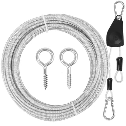 20FT Retractable Travel Clothesline, Outdoor Clothesline Drying