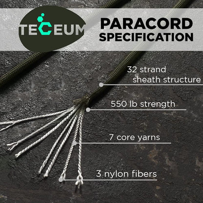 Paracord Rope 550 lb 4mm – Parachute Cord – Utility Camping Rope