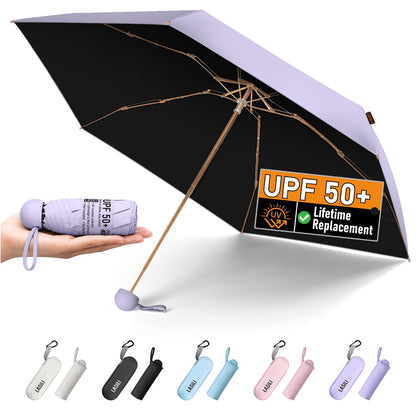 F3 MINI Travel Umbrella with UV Protection, Sun & Rain, 39" Arc