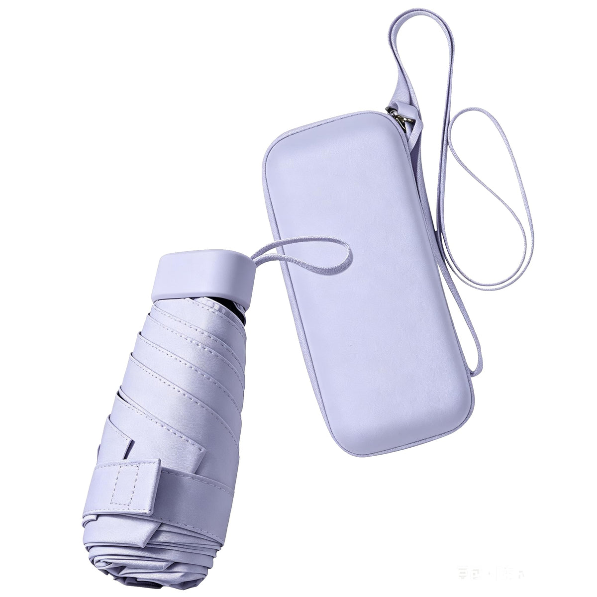 ESUFEIR Mini Sun Umbrella for Purse With Case