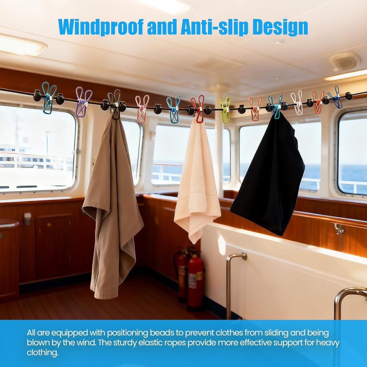 Magnetic Clothesline for Cruise Ship,Portable Clothes Line for Traveling
